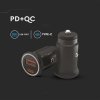 Samochodowa ładowarka do zapalniczki V-TAC USB 12-24V 18W+USB-C 20W VT-5318